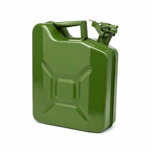 Green metal jerry can litre - can,
