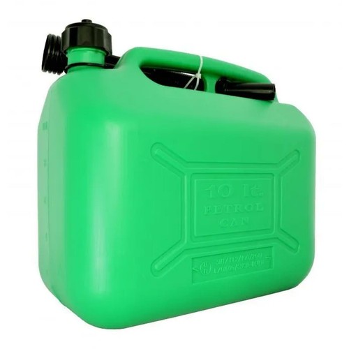 Green plastic jerry can - plastic,